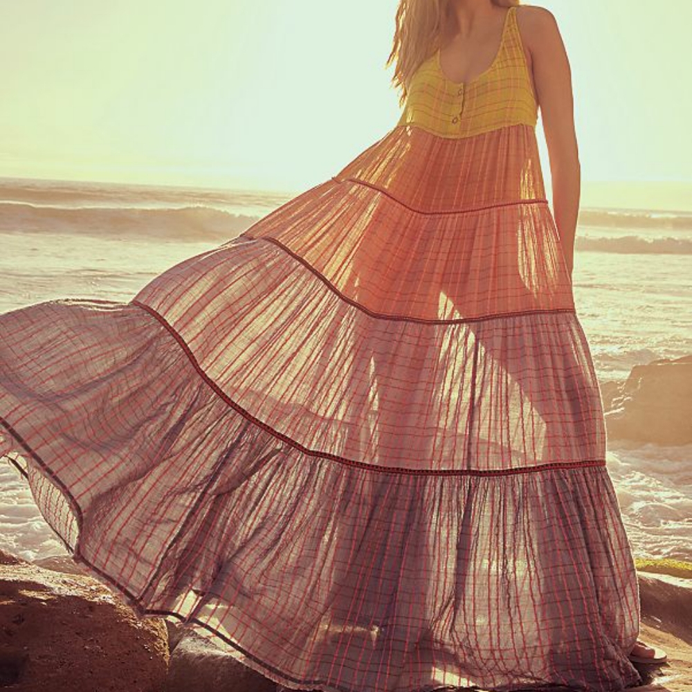 EUC Free People Juliana Multicolored Maxi Dress
S